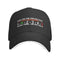 Casquette motard noire avec message humoristique sur les vitesses moto en broderie