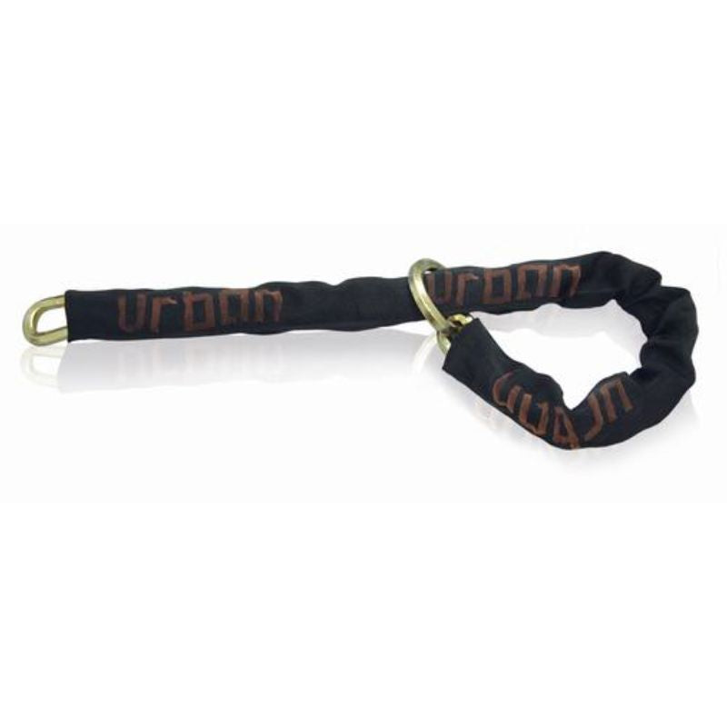 Chaîne antivol moto Urban lasso 1m20 acier trempé 10 mm avec revêtement textile noir