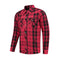 Chemise moto homme Rusty Stitches Jack Neil-25 rouge noir style bûcheron flanelle