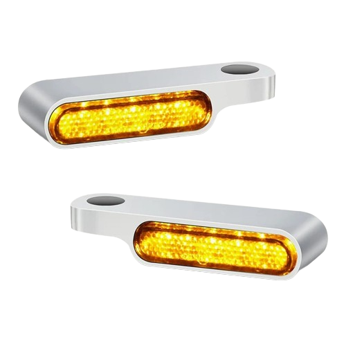 Lot De 4 Clignotants Chromés Pour Moto - Feux Ambrés - Universels - Neufs Sous Emballage