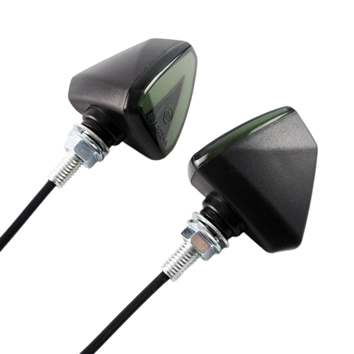 clignotant moto 50cc LED noir compact universel pour scooter et deux-roues