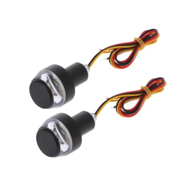 clignotant LED moto embout de guidon noir discret pour café racer et custom