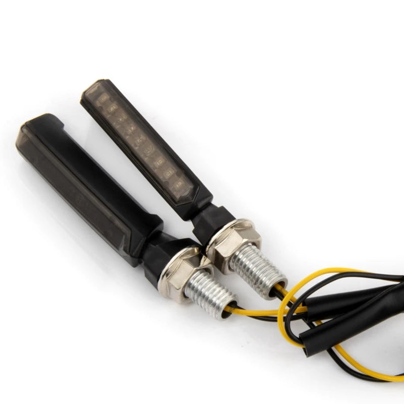 Clignotant LED puissant universel pour moto avec fixation filetage M10 noir