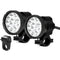 feux LED moto longue portée puissants avec fixation guidon et interrupteur étanche