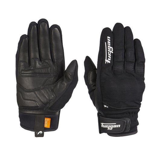 gants moto enfant été Furygan Jet Kid D3O noirs cuir textile CE 6 à 12 ans