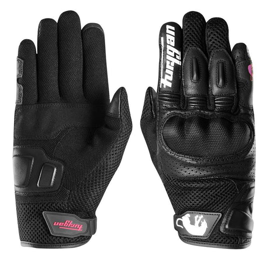 gants moto été femme Furygan TD12 Lady Evo noirs cuir airmesh tactiles homologués CE XS à XL