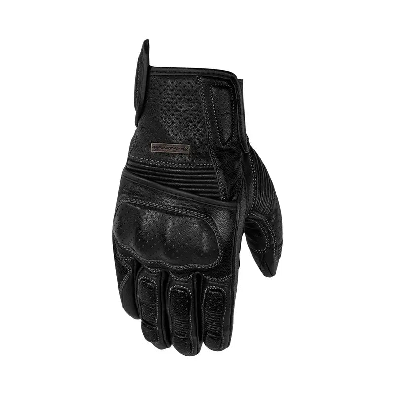 Gants moto été homme Rusty Stitches Zeke en cuir perforé, protections GEL, tactile.