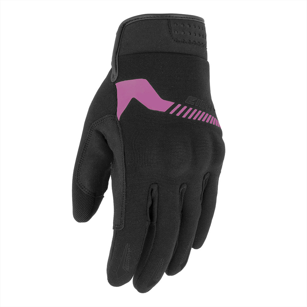 gants moto été homologués CE Eight First violet femme respirants avec coques de protection et paume tactile