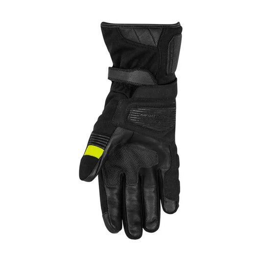 Guanti invernali da moto da uomo - Cole nero e giallo fluorescente