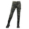Jean moto camouflage pour femme avec protections amovibles, style militaire motarde urbaine