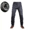 Jean moto gris hiver pour homme avec doublure polaire et protections genoux et hanches