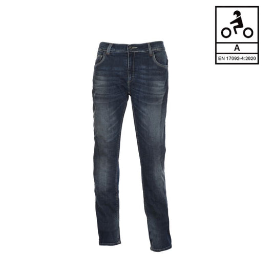 Jean moto homme Dirty ESQUAD bleu homologué CE avec protections SAS-TEC