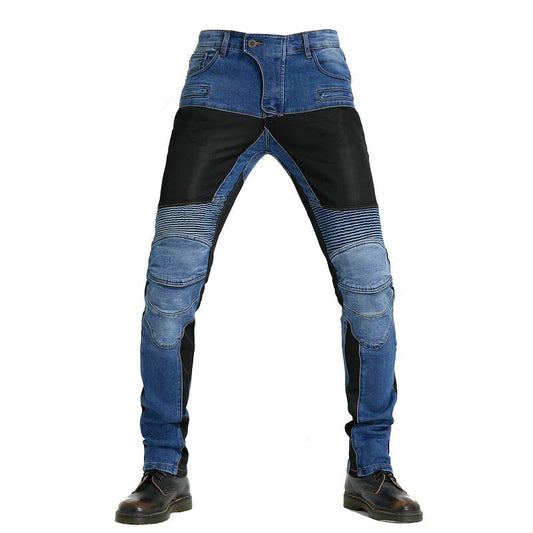Jean moto renforcé pour homme en Kevlar avec protections genoux et hanches