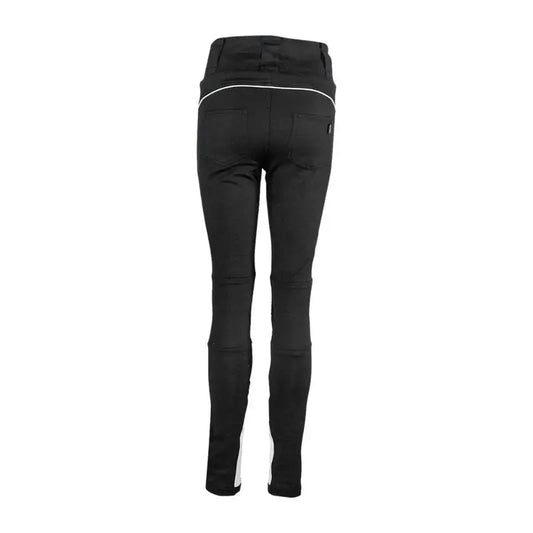 Legging moto femme - Claudia noir et blanc