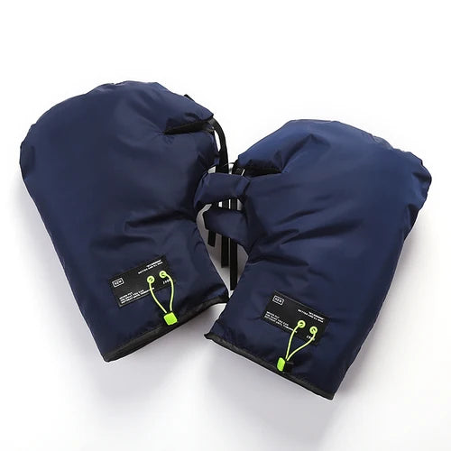 Manchons De Guidon Moto Hiver - Peluche épaisse, Imperméables, Coupe-vent, Universels Pour Scooter, Vélo, VTT - 2