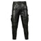 Pantalon de moto en cuir véritable pour homme style biker urbain coupe ajustée S à 5XL