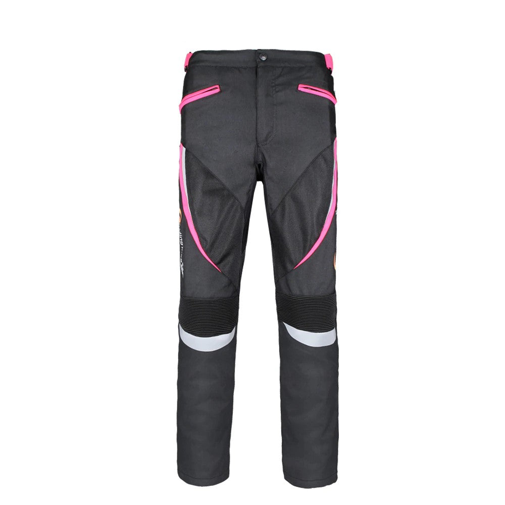 pantalon moto femme kevlar rose respirant étanche coupe ajustée