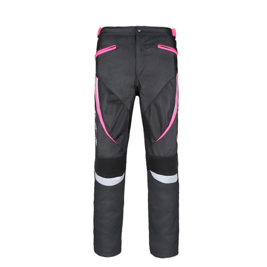 pantalon moto femme kevlar rose respirant étanche coupe ajustée