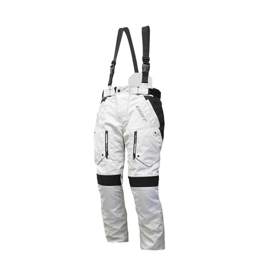pantalon moto Trekk blanc homologué CE toutes saisons avec doublure amovible