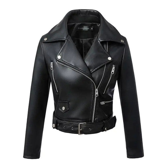 Chaqueta de motociclista para mujer - Negro Perfecto