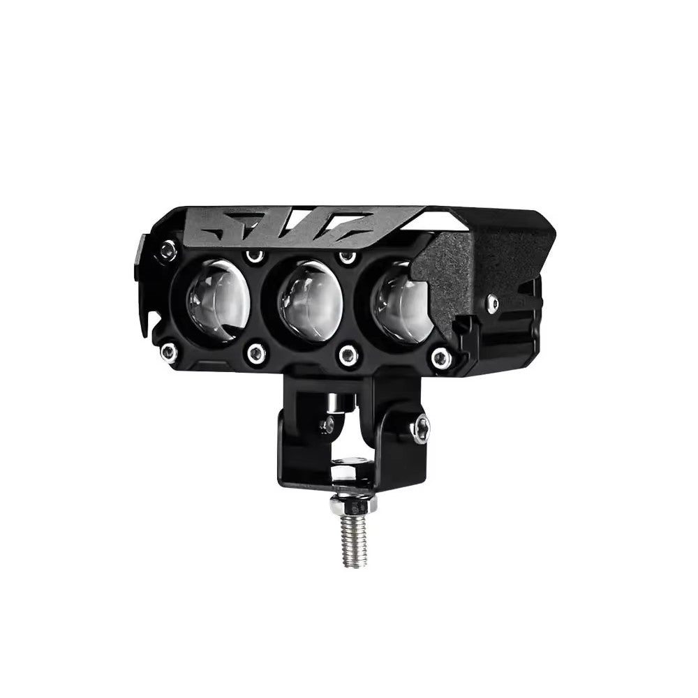 phare additionnel LED 200W pour moto haute visibilité et fixation renforcée