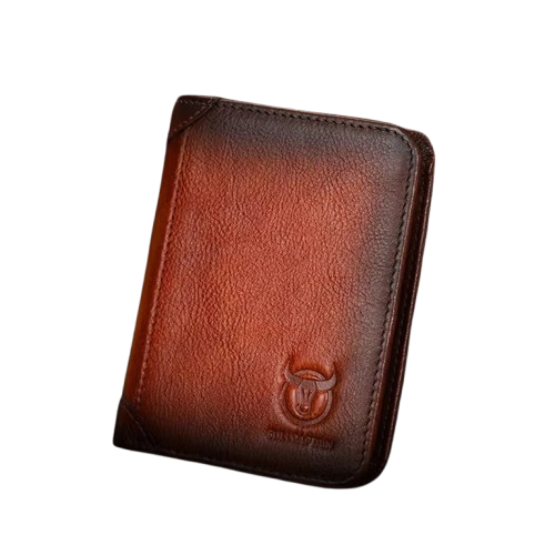 portefeuille en cuir marron dégradé pour homme, style vintage et élégant Bullcaptain