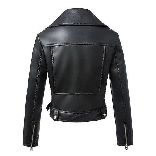 Chaqueta de motociclista para mujer - Negro Perfecto