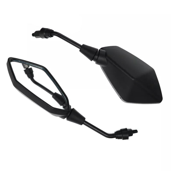 Rétroviseurs Moto Pentagonaux - Paire Universelle - Réglables En Hauteur Et Largeur - Pour Scooter, Quad, Vélo