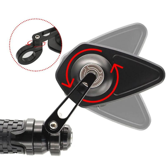 rétroviseur moto sportive noir embout de guidon orientable pour guidon universel