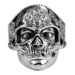 Bague biker tête de mort aztèque - Vignette | Boutique biker