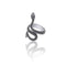 Bague gothique serpent en acier inoxydable pour biker au design détaillé