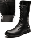 Botte de moto noir en cuir | Boutique biker