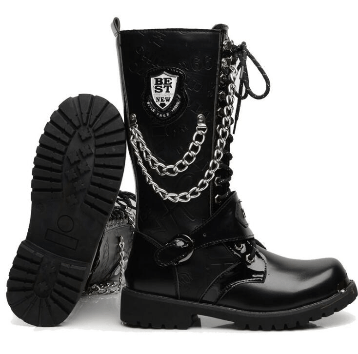 Bottes Basses Femme Motard à Clous - Modèle K811, Cuir Synthétique, Talon Bas, Neuf