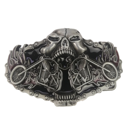 Ceinture Homme Cuir Skull Moto - Boucle Métal Flammes Réglable - Style Cruiser Rider (3,8 Cm Ceinture Homme Cuir Skull Moto - Boucle Métal Flammes Réglable - Style Cruiser Rider (3,8 Cm