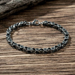 Bracelet chaine fine noircie | Boutique biker