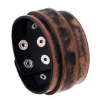 Bracelet biker en cuir usé - Vignette | Boutique biker