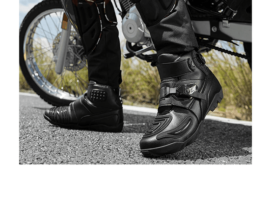 Chaussure de Moto en cuir Vintage pour Homme