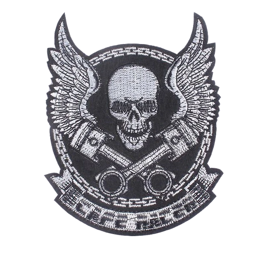 Biker Rock n Roll avant moto bascule - Ecusson thermocollant, Taille: 9 x  4,2 cm | Catch the Patch - votre boutique de patchs et de thermocollants