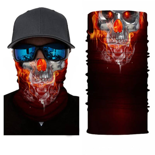 Foulard Moto Tete De Mort Tour De Cou Bandana Chopper