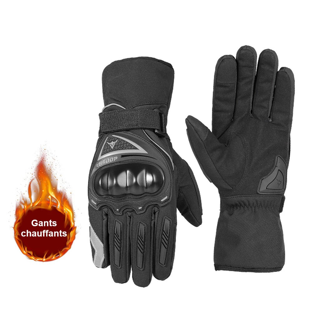 Gants D’hiver Chauffants Unisexes - Imperméables, Coupe-vent, écran Tactile - Pour Moto, Ski, Vélo