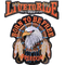 Patch biker aigle brodé 3D avec slogans Born to Be Free et Live to Ride pour veste moto