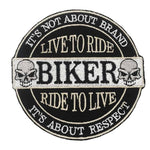 Patch biker - Live to ride, ride to live - Vignette | Boutique biker