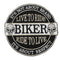 Patch biker brodé 3D avec slogan live to ride et têtes de mort à coudre sur veste motard