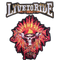 Patch brodé biker 3D grand format à coudre avec crâne indien en flammes et slogan Live to Ride