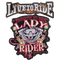 Patch brodé 3D lady rider pour femme motarde à coudre sur veste ou sac