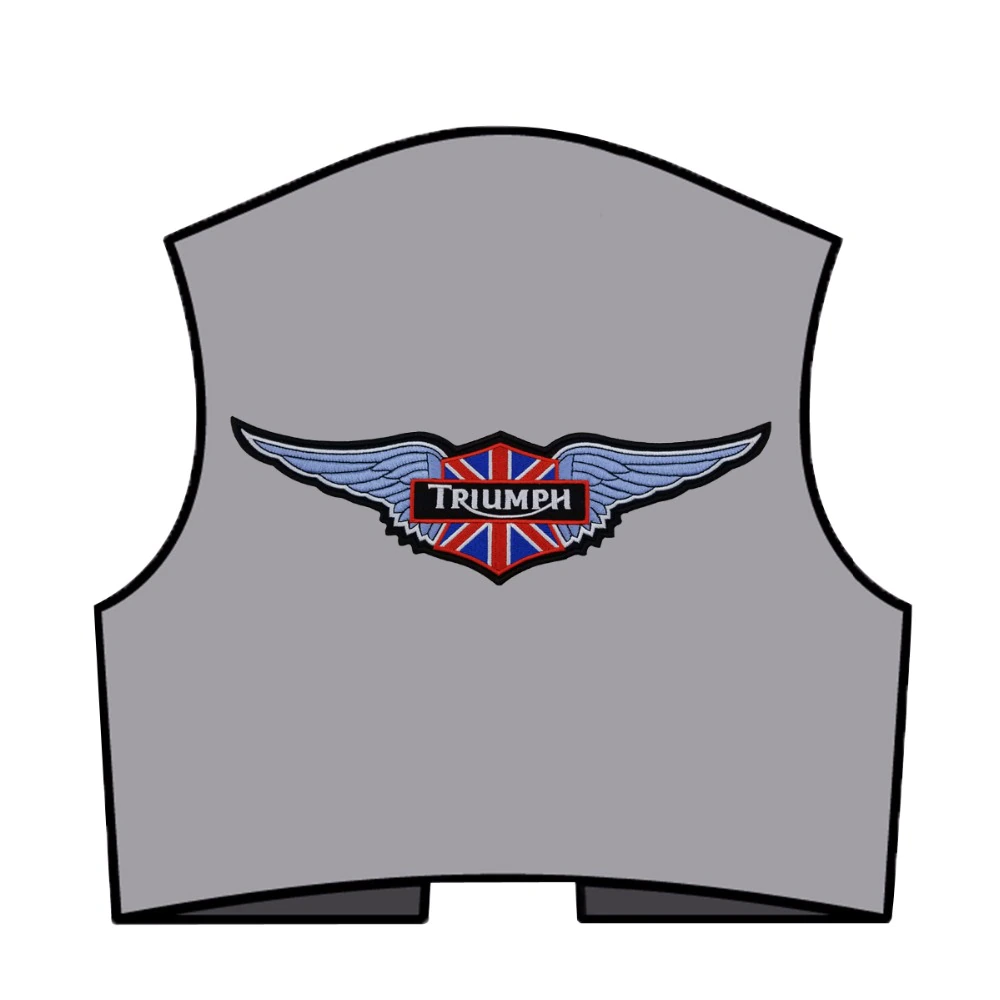 Patch Triumph Bouclier Ailé Brodé 3D À Coudre 29x12cm