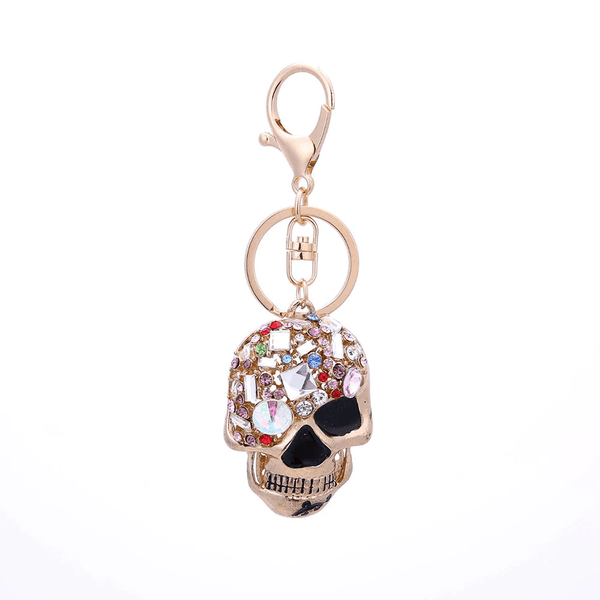 Porte-clés Tête De Mort En Acier Inox – Mousqueton Gothique, 3 Tailles, Bijou Homme Tendance