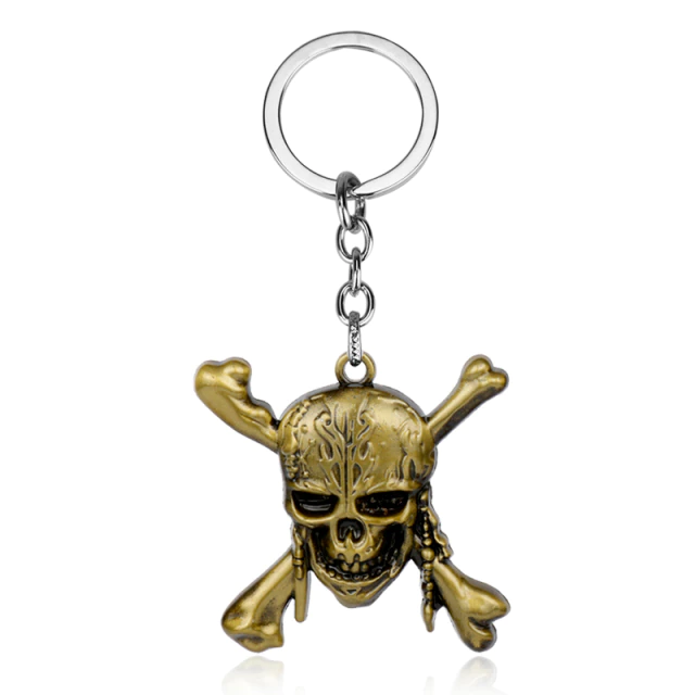 Porte-clés Brodé Patch Tête De Mort Biker - Motif Rouge, Fabrication France, Neuf Avec étiquette