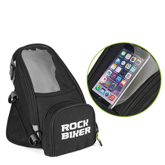 Sacoche de réservoir moto magnétique ROCK BIKER avec pochette smartphone tactile intégrée