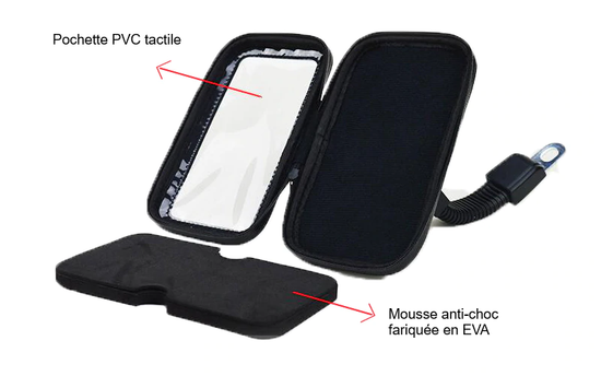 BTNEEU Support Téléphone Moto Etanche 360°Rotatable Support Smartphone Moto  Rétroviseur avec Housse de Pluie, Support Telephone Scooter Compatible avec  Smartphone jusqu'à 6,5 : : High-Tech